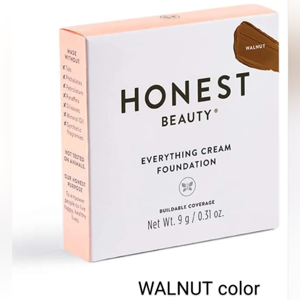 HONEST BEAUTY Everything Cream Foundation WALNUT Color For Darker Skin Tones NIB
